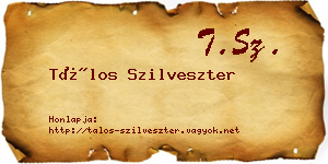 Tálos Szilveszter névjegykártya